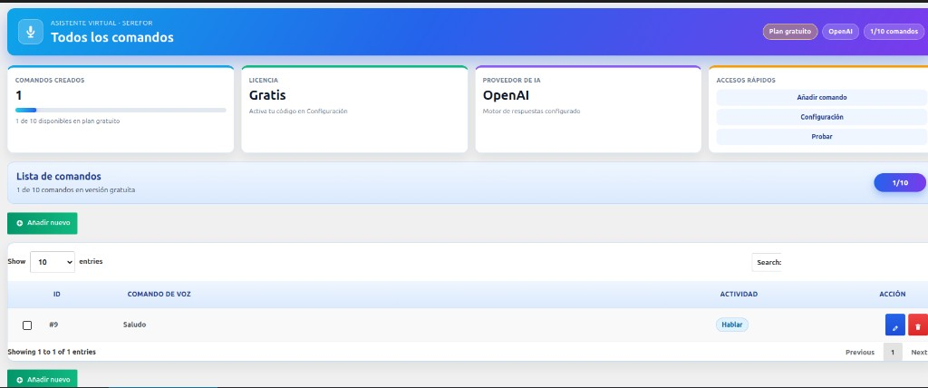 Asistente virtual — Accesibilidad + voz e IA